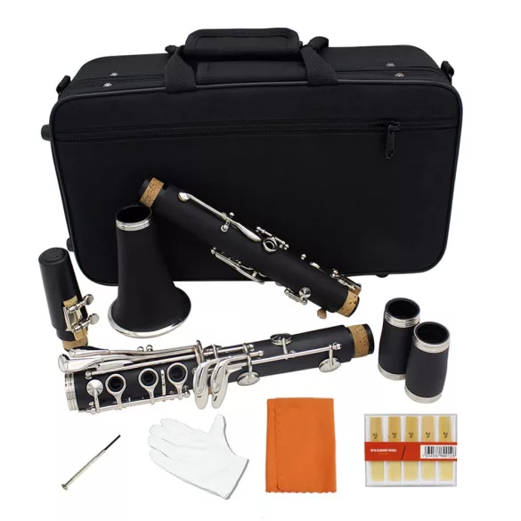 B clarinet with accessories in a shoulder bag