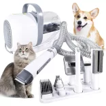 Pet Grooming Kit with Vacuum Container and Accessories