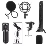 Desk-mounted studio microphone with USB connection