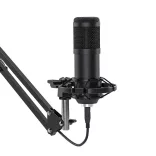 Desk-mounted studio microphone with USB connection
