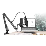 Desk-mounted studio microphone with USB connection