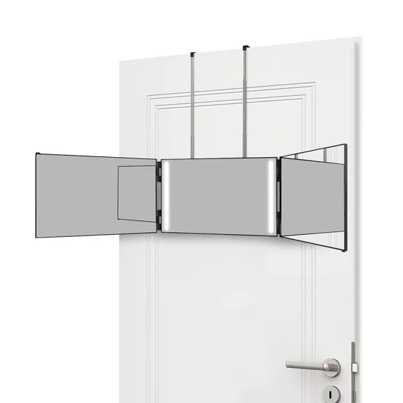 3-panel mirror with telescopic suspension