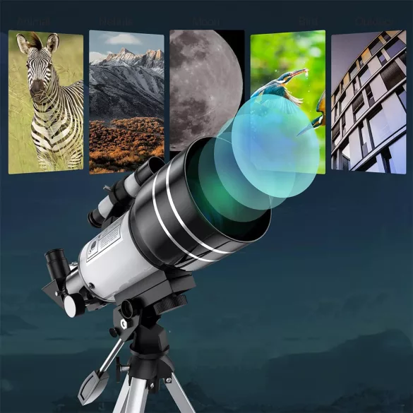 Hobby Astronomical Telescope with Smartphone Adapter and Tripod