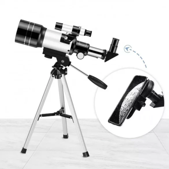 Hobby Astronomical Telescope with Smartphone Adapter and Tripod