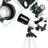 Hobby Astronomical Telescope with Smartphone Adapter and Tripod
