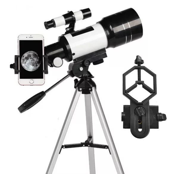 Hobby Astronomical Telescope with Smartphone Adapter and Tripod