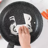 9-piece non-stick cookware set with detachable handles