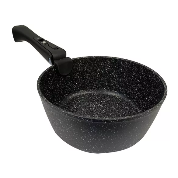 9-piece non-stick cookware set with detachable handles