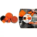 20-piece car cleaning and care kit for exterior and interior surfaces
