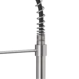 Pull-down kitchen faucet with flexible hose and detachable spray head