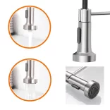 Pull-down kitchen faucet with flexible hose and detachable spray head