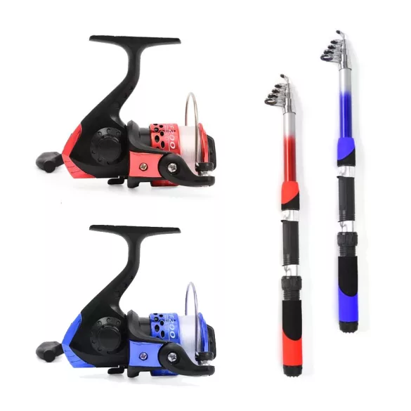 Beginner Fishing Gear Set with 2 Telescopic Rods and Accessories