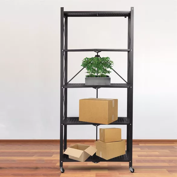 Foldable Rolling Kitchen Storage Rack, Metal