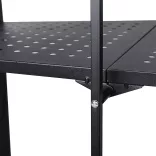 Foldable Rolling Kitchen Storage Rack, Metal
