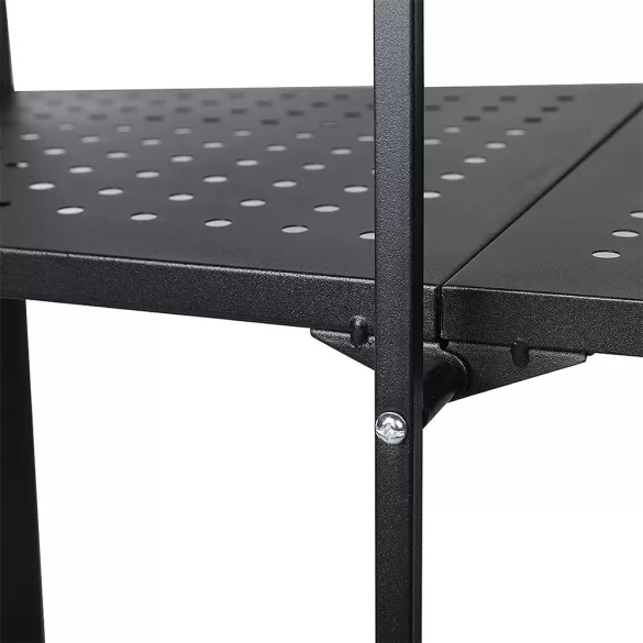 Foldable Rolling Kitchen Storage Rack, Metal