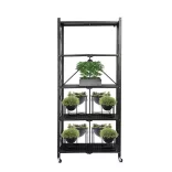 Foldable Rolling Kitchen Storage Rack, Metal
