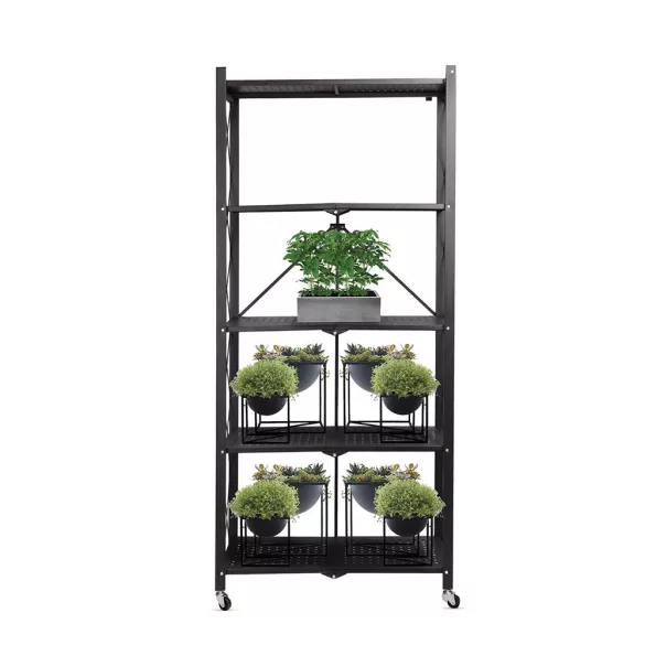 Foldable Rolling Kitchen Storage Rack, Metal