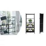 Foldable Rolling Kitchen Storage Rack, Metal