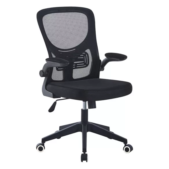 Ergonomic Office Chair with Flip-Up Armrests, Black