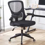 Ergonomic Office Chair with Flip-Up Armrests, Black