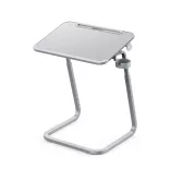 Adjustable Height Breakfast Table with Tablet Holder, Grey