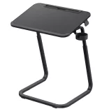 Adjustable Height Breakfast Table with Tablet Holder, Black