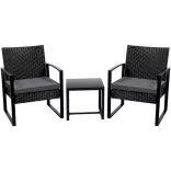 2-person outdoor furniture set with coffee table