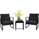 2-person outdoor furniture set with coffee table