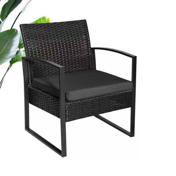 2-person outdoor furniture set with coffee table
