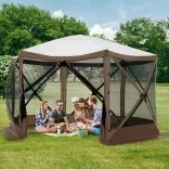 8-person waterproof camping tent with storage and mosquito net