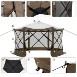 8-person waterproof camping tent with storage and mosquito net