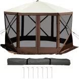 8-person waterproof camping tent with storage and mosquito net