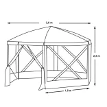8-person waterproof camping tent with storage and mosquito net