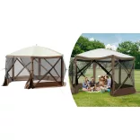 8-person waterproof camping tent with storage and mosquito net