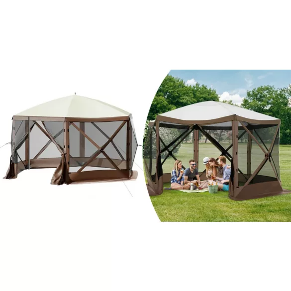 8-person waterproof camping tent with storage and mosquito net