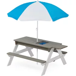 3-in-1 Kids Picnic Table with Umbrella
