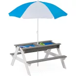 3-in-1 Kids Picnic Table with Umbrella