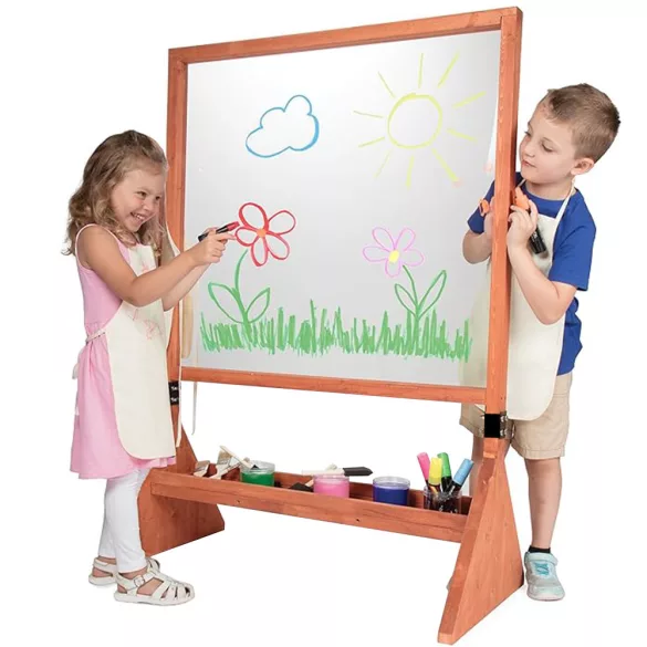 Double-sided outdoor and indoor plexiglass drawing board