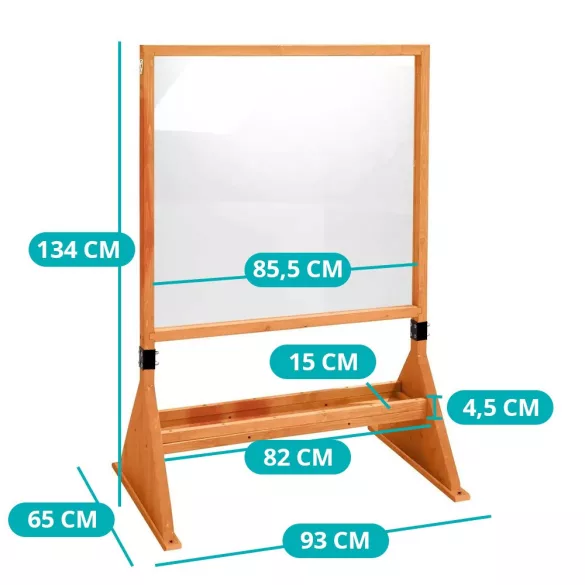 Double-sided outdoor and indoor plexiglass drawing board