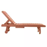 Adjustable Wooden Lounger with Pull-Out Storage