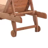 Adjustable Wooden Lounger with Pull-Out Storage