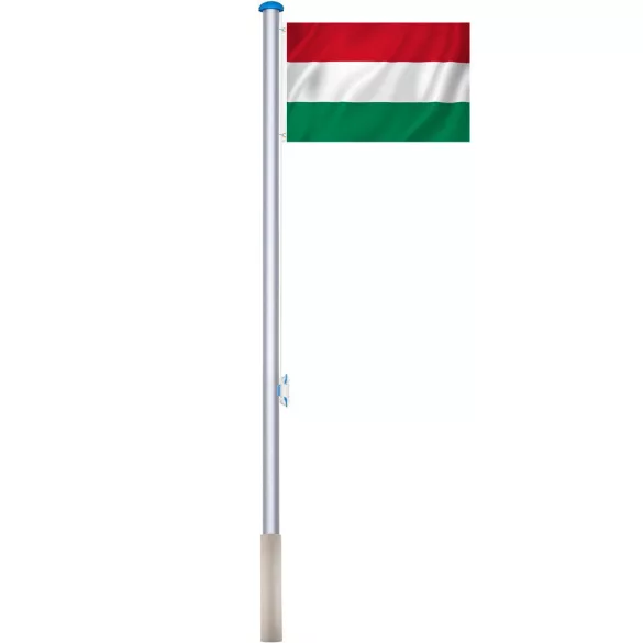Double-sided flagpole with a 90x150cm Hungarian flag