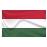 Double-sided flagpole with a 90x150cm Hungarian flag