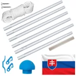 Double-sided flagpole with Slovak flag 90x150cm