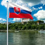 Double-sided flagpole with Slovak flag 90x150cm