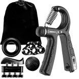 5-piece hand and grip strengthener set with counter