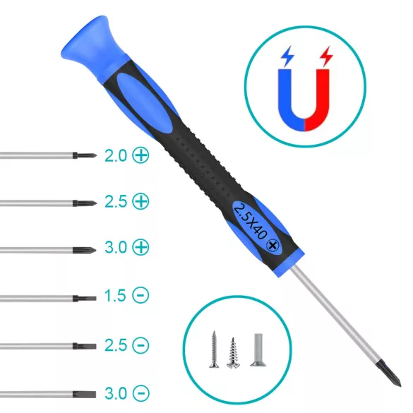 Magnetic Precision Screwdriver Set for Glasses