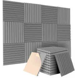 12 pcs self-adhesive soundproof wall panels made of foam