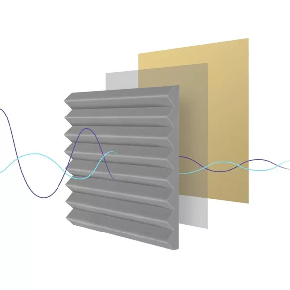 12 pcs self-adhesive soundproof wall panels made of foam