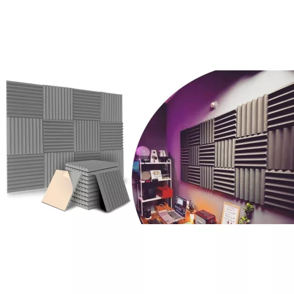 12 pcs self-adhesive soundproof wall panels made of foam